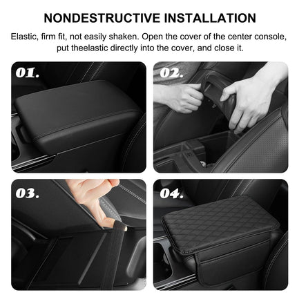 Comfort Luxe | PU Leather Car Armrest Mat with Storage Pockets | Stylish Protection for Your Vehicle 6
