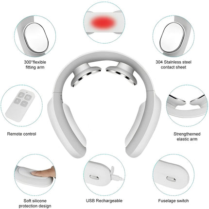 Comfort Neck Massager | Rechargeable Device with Heat & Vibration Settings for Ultimate Relaxation 2