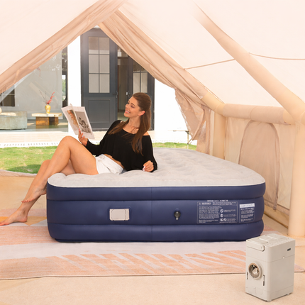 Comfort Rest | Self-Inflating Air Mattress with Built-in Pump | Double Thick Design for Comfortable Camping Sleep 1