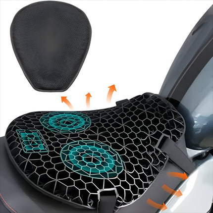 Comfort Ride | Gel Motorcycle Seat Cushion with Shock Absorption | Breathable Design for Long-Distance Travel 2