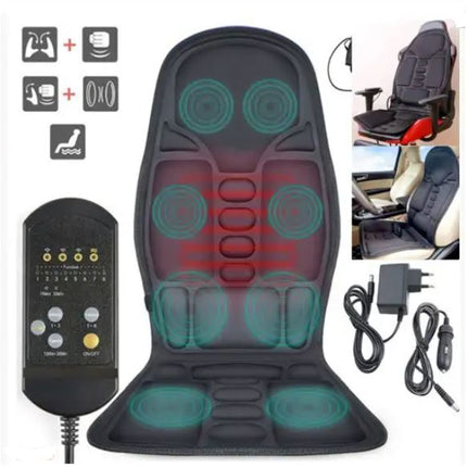 Comfort Series | Heated Massage Chair Pad with 8 Modes | Relaxation Cushion for Home & Vehicle 0