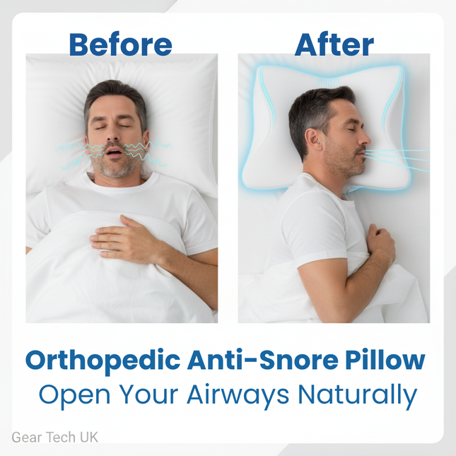 Comfort Sleep | Anti-Snore Memory Foam Pillow with Ergonomic Design | Breathable Support for Restful Nights 1
