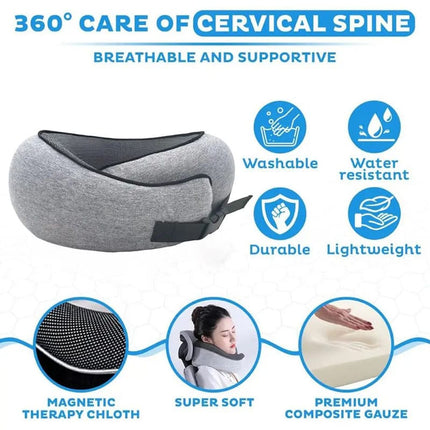 Comfort Travel | Neck Support Pillow with 360° Memory Foam Design | Portable Travel Solution for Ultimate Relaxation 2