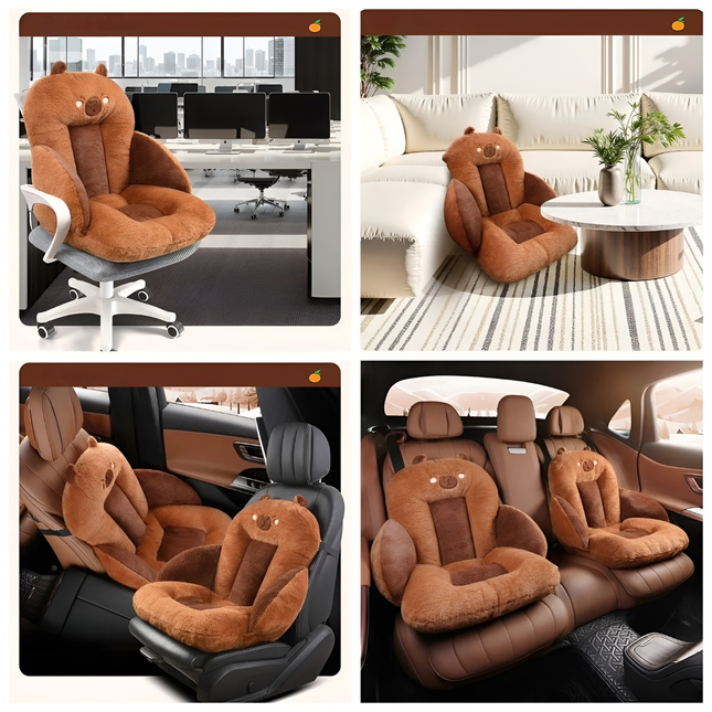 ComfortaBowlifte | Cartoon Design Car Seat Cushion with Thick Padding | Stylish Support for Home, Office, and Car 1
