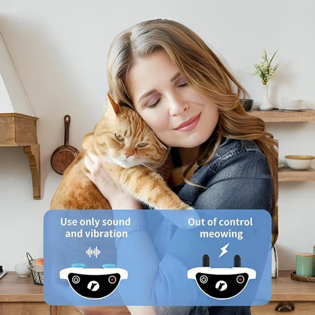 Comfortable Cat Training Collar with Sound & Vibration Alerts for Calm Behavior 1