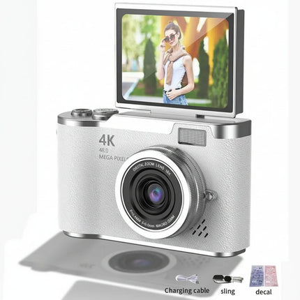 Compact 4K Digital Camera with 180° Flip Screen & 48MP for Easy Selfies 10