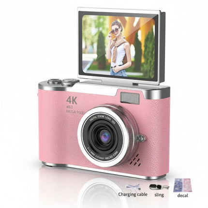 Compact 4K Digital Camera with 180° Flip Screen & 48MP for Easy Selfies 7
