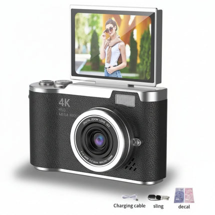 Compact 4K Digital Camera with 180° Flip Screen & 48MP for Easy Selfies 8