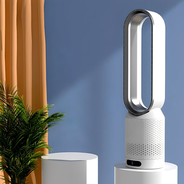 Compact Air Circulator | Bladeless Design with Remote Control | Quiet Operation for Comfortable Spaces 0