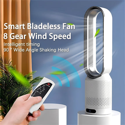 Compact Air Circulator | Bladeless Design with Remote Control | Quiet Operation for Comfortable Spaces 2