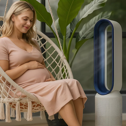 Compact Air Circulator | Bladeless Design with Remote Control | Quiet Operation for Comfortable Spaces 3