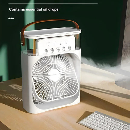 Compact Air Cooler | 3-in-1 Portable Air Conditioner with LED Light | Efficient Humidifier for Everyday Use 1