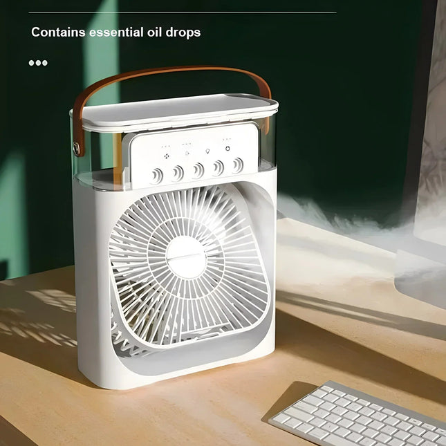Compact Air Cooler | 3-in-1 Portable Air Conditioner with LED Light | Efficient Humidifier for Everyday Use 1