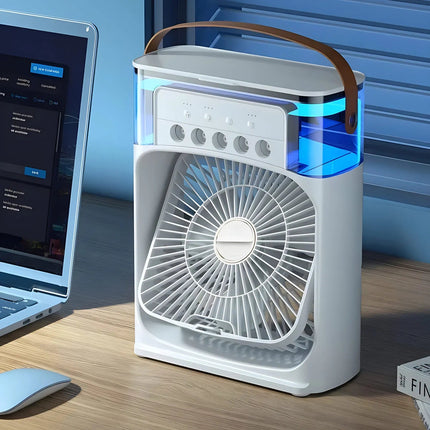 Compact Air Cooler | 3-in-1 Portable Air Conditioner with LED Light | Efficient Humidifier for Everyday Use 2