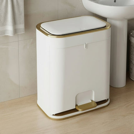 Compact Bathroom Trash Can with Odor Control Lid | Stylish Design for Fresh Spaces 2