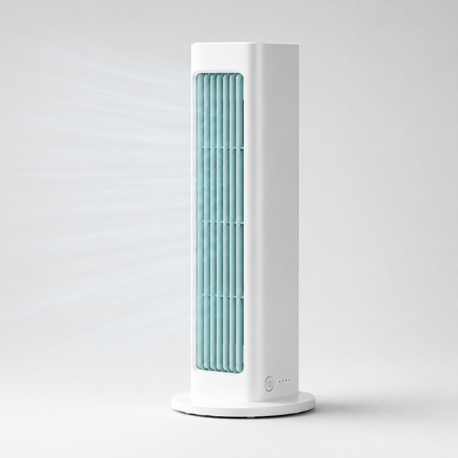 Compact Cooling Tower Fan with Oscillating Function | Efficient Airflow for Comfortable Living 0