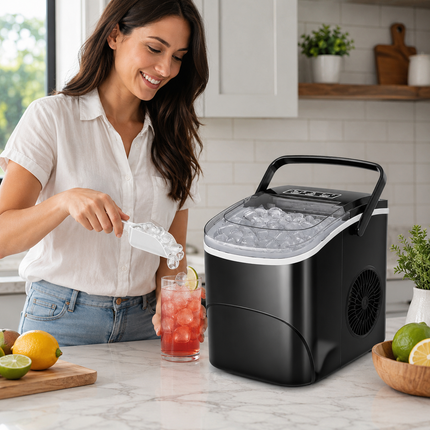 Compact Countertop Ice Maker | Portable Bullet Ice Machine for Quick Ice Production 1