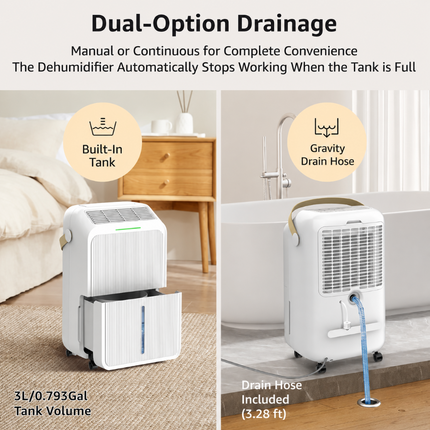 Compact Dehumidifier for Basement | 34 Pint Moisture Control for Fresh Air 2