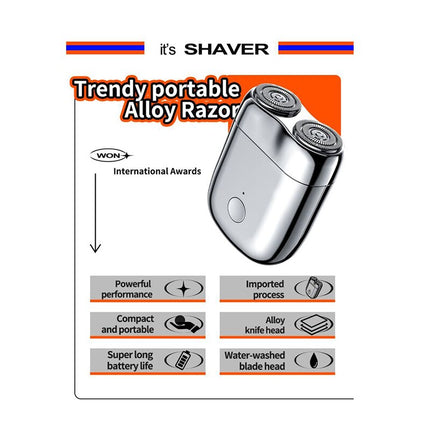 Compact Grooming | Mini Electric Shaver with USB-C Rechargeable Battery | Waterproof Design for On-the-Go Touch-Ups 5