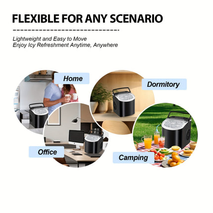 Compact Ice Maker | Portable Countertop Ice Machine with Fast Production | Ideal for Home and Office 6