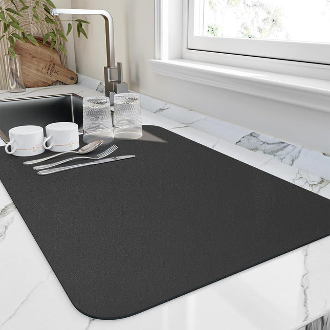 Compact Kitchen Dish Drying Mat with Super Absorbent Diatomite for Rapid Drying 0