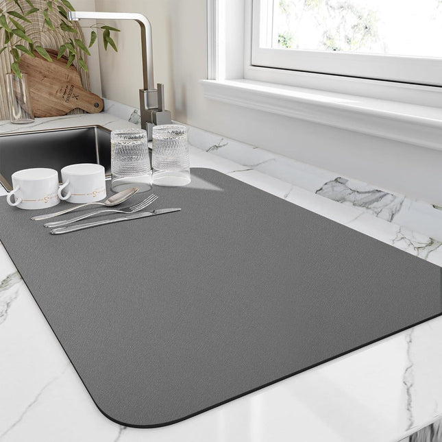 Compact Kitchen Dish Drying Mat with Super Absorbent Diatomite for Rapid Drying 1