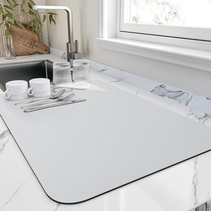 Compact Kitchen Dish Drying Mat with Super Absorbent Diatomite for Rapid Drying 5