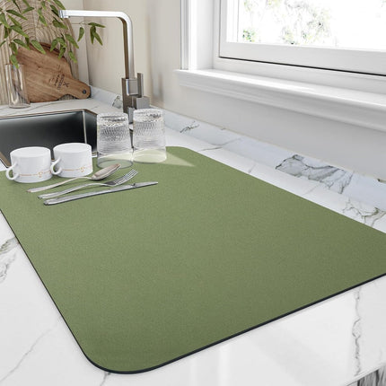 Compact Kitchen Dish Drying Mat with Super Absorbent Diatomite for Rapid Drying 6