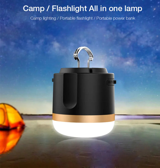 Compact LED Camping Lamp with Power Bank & USB Rechargeable Feature for Outdoor Adventures 1