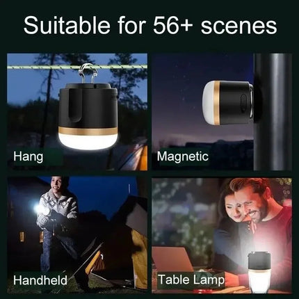 Compact LED Camping Lamp with Power Bank & USB Rechargeable Feature for Outdoor Adventures 4