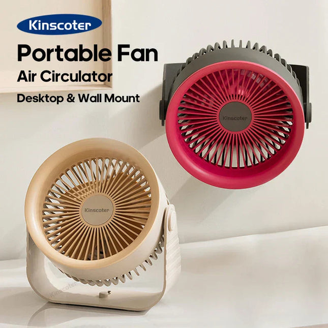 Compact Mini Fan | Small Desk Fan with 3600 mAh Battery & 4 Speed Settings | Perfect for Home or Travel Cooling 1