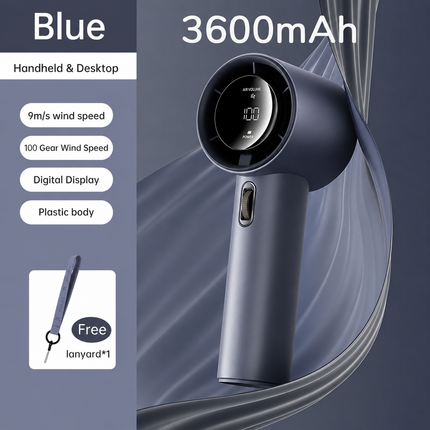 Compact Mini Handheld Fan with Digital Display | Portable Cooling Solution for Summer Comfort