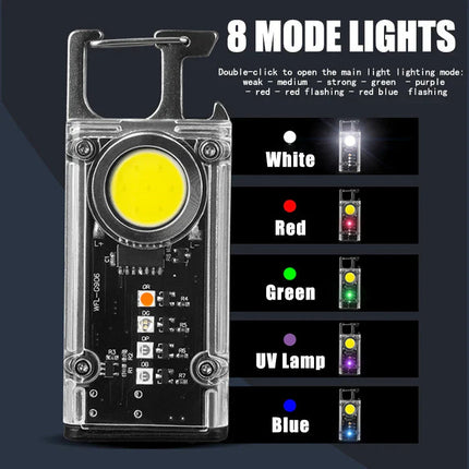 Compact Mini Keychain Flashlight with Bright LED Light | Rechargeable Torch for Safe Navigation 3