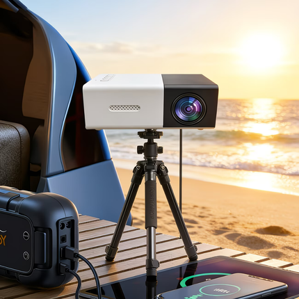 Compact Mini Projector | 1080P Portable Home Theater with Built-in Speaker for Stunning Clarity 2