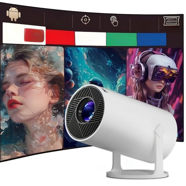 Compact Mini Projector | 1080P Wireless Streaming with 180° Rotation | Perfect for Home and Outdoor Use 0
