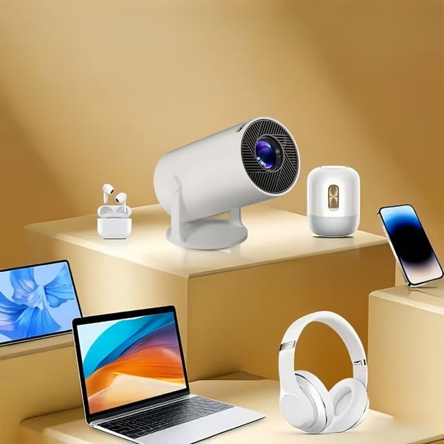 Compact Mini Projector | 1080P Wireless Streaming with 180° Rotation | Perfect for Home and Outdoor Use 1