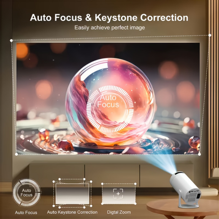 Compact Mini Projector | 1080P Wireless Streaming with 180° Rotation | Perfect for Home and Outdoor Use 3