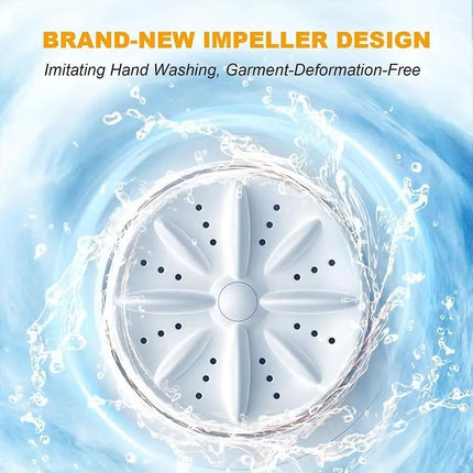 Compact Mini Washing Machine | USB Rechargeable with Dual Cleaning Modes | Portable Solution for Travel and Small Spaces 4