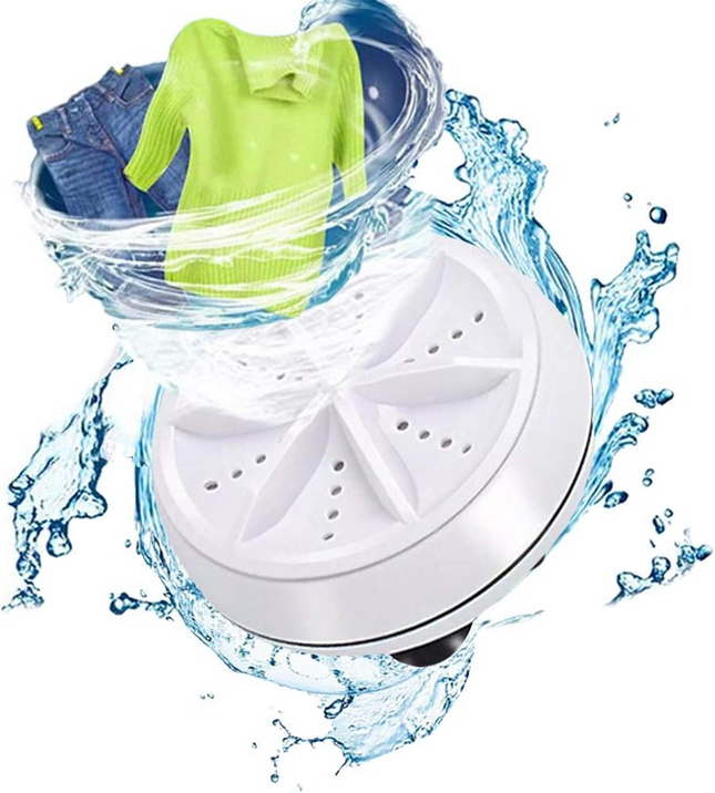 Compact Multi-Purpose Mini Washing Machine with Ultrasonic Technology | Portable Cleaner for Efficient Cleaning 1