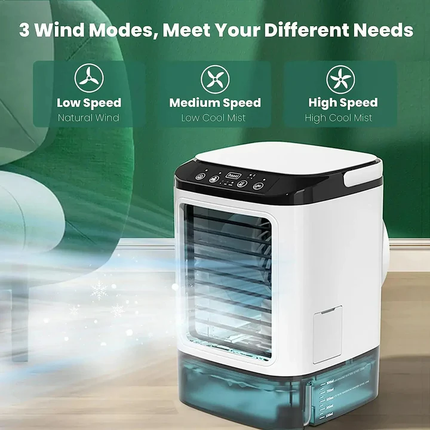 Compact Portable Air Conditioner with 3 Adjustable Fan Speeds | Efficient Cooling for Small Spaces 2