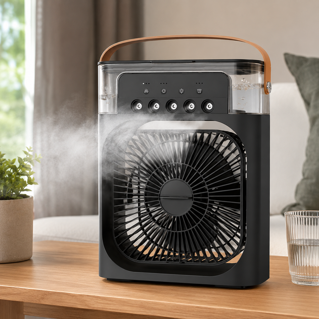Compact Portable Air Conditioner with Remote Control | Evaporative Cooling for Personal Comfort 0