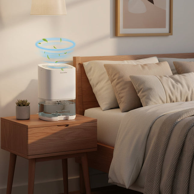 Compact Portable Dehumidifier with Night Light & Air Filter | Ideal for Small Rooms & Clean Air Quality 0