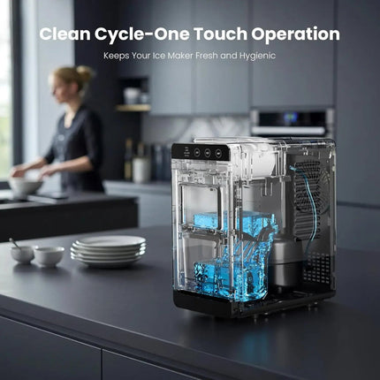 Compact Portable Ice Maker | Fast Ice Production with Self-Cleaning Feature for Home and Office 3