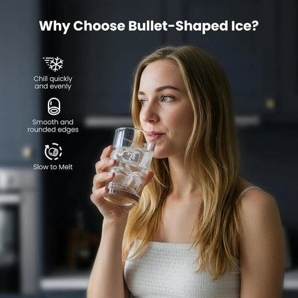 Compact Portable Ice Maker | Fast Ice Production with Self-Cleaning Feature for Home and Office 4
