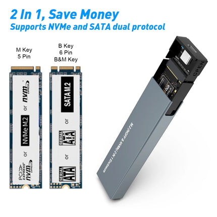 Compact Portable SSD Enclosure Case with 10Gbps Transfer Speed | Versatile Storage Solution for Fast Data Access 2