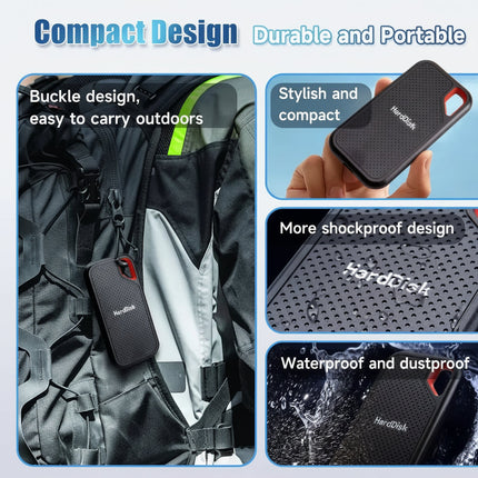 Compact Portable SSD | High-Speed External Hard Drive with USB-C for Safe Data Storage 1