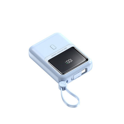 Compact Power Bank | Portable Charger with Integrated Cable & Digital Display | Convenient Solution for Mobile Devices 1