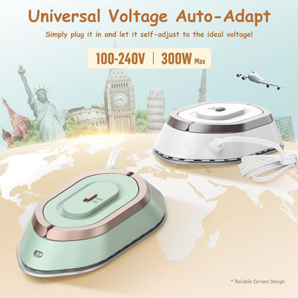 Compact Travel Iron | Dual Voltage Lightweight Design with Rapid Heat 2
