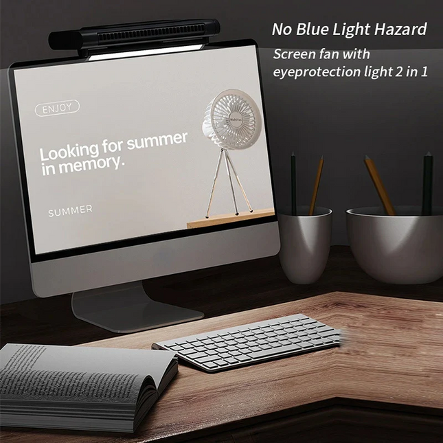 Compact USB Desk Fan | Bladeless Design with Adjustable Airflow | Quiet Cooling Solution for Workspaces 1