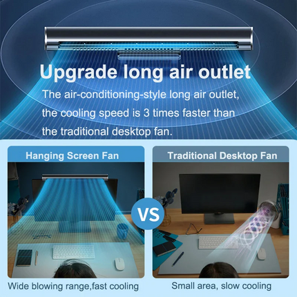 Compact USB Desk Fan | Bladeless Design with Adjustable Airflow | Quiet Cooling Solution for Workspaces 2